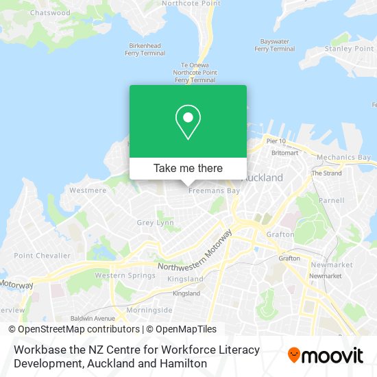 Workbase the NZ Centre for Workforce Literacy Development map