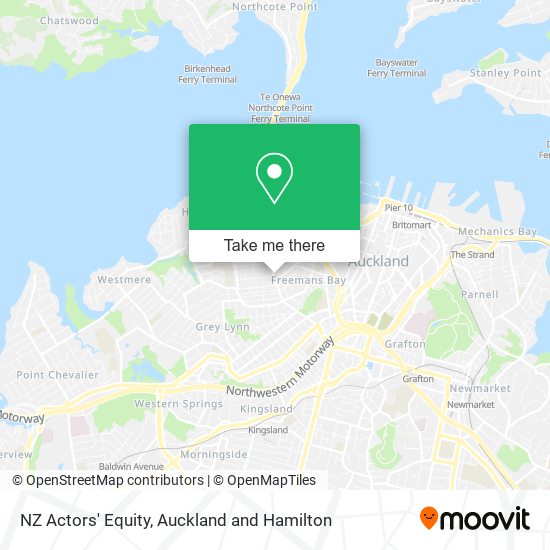 NZ Actors' Equity map