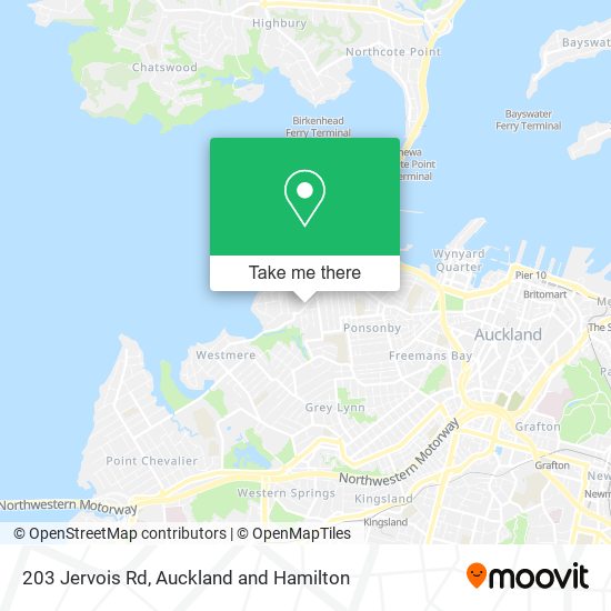 203 Jervois Rd map