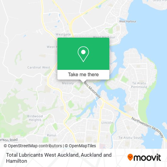 Total Lubricants West Auckland map