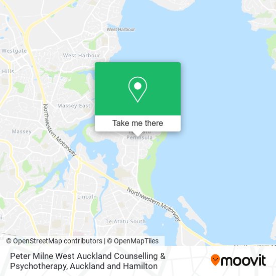Peter Milne West Auckland Counselling & Psychotherapy map