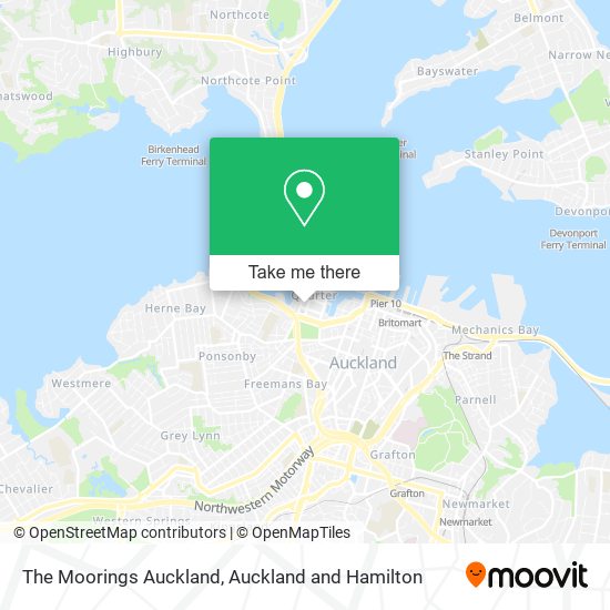 The Moorings Auckland map