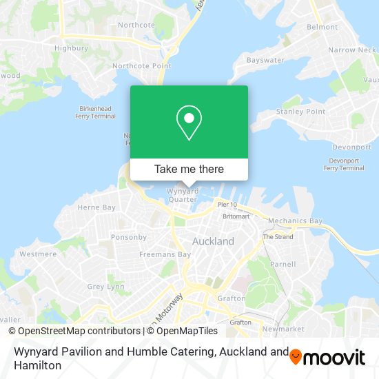 Wynyard Pavilion and Humble Catering map