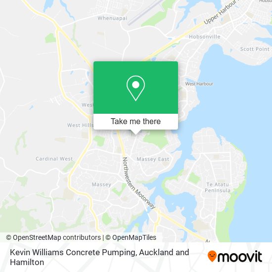 Kevin Williams Concrete Pumping map