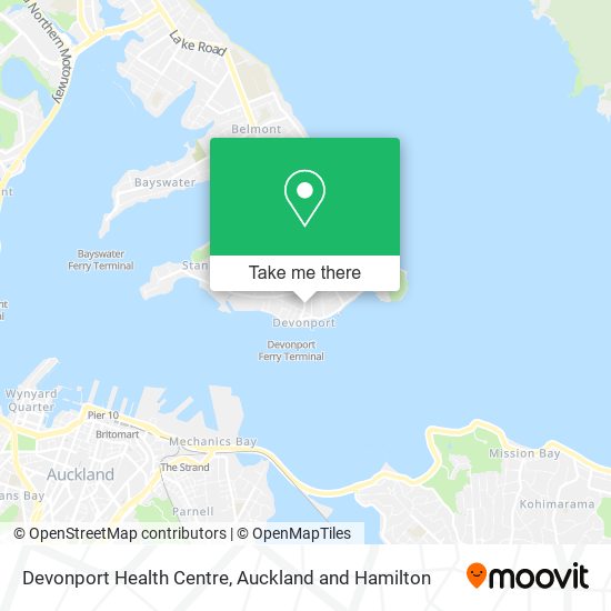 Devonport Health Centre map