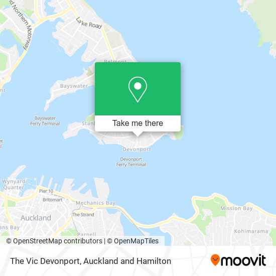The Vic Devonport map