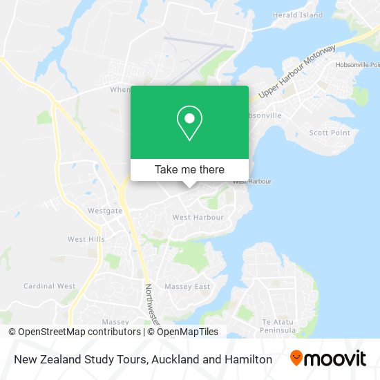 New Zealand Study Tours map