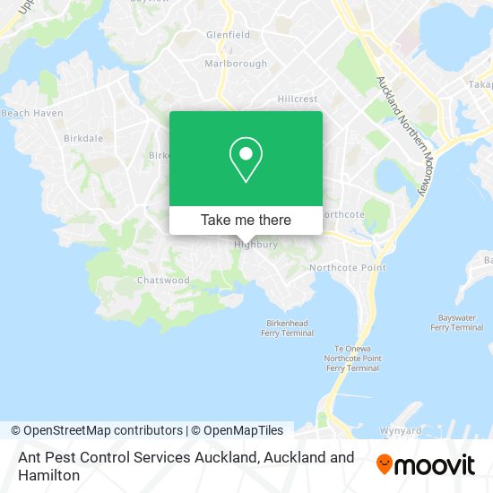 Ant Pest Control Services Auckland map