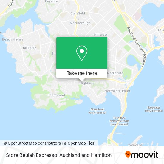 Store Beulah Espresso map