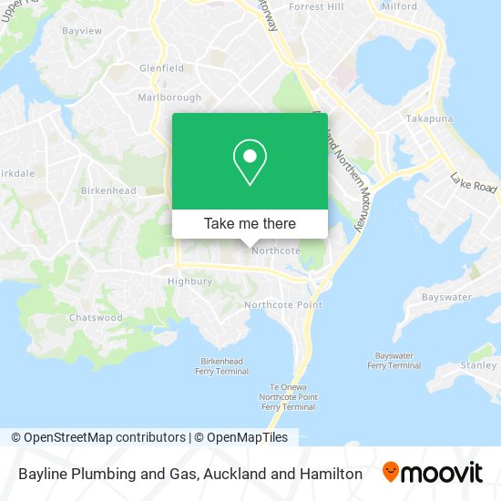 Bayline Plumbing and Gas map