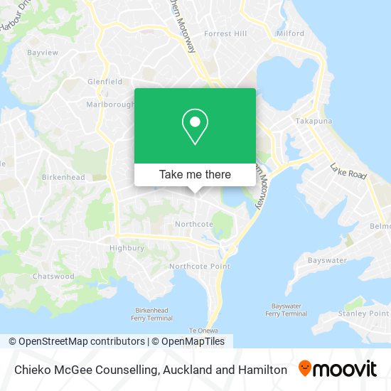 Chieko McGee Counselling map