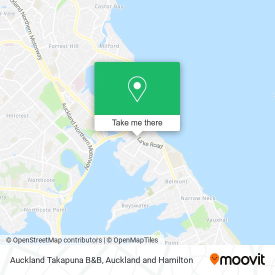 Auckland Takapuna B&B地图