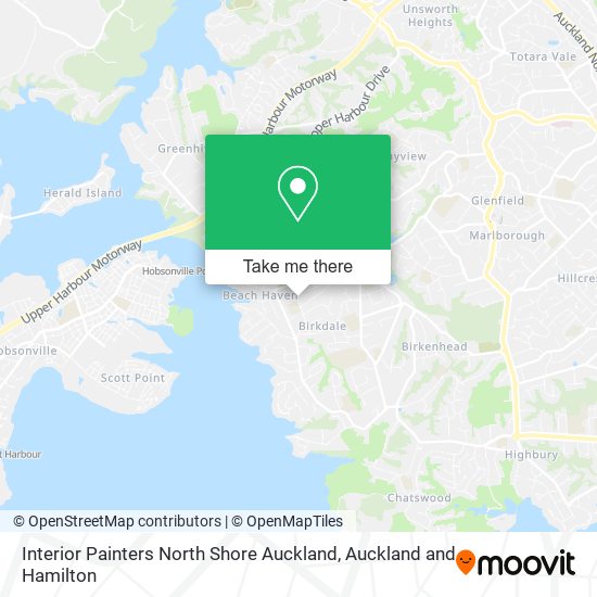 Interior Painters North Shore Auckland map