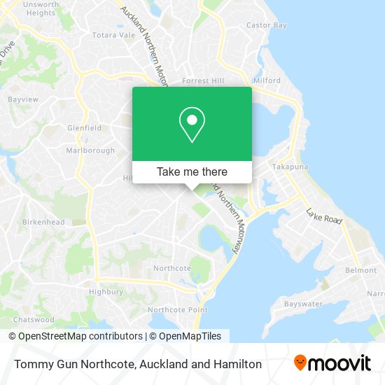 Tommy Gun Northcote map