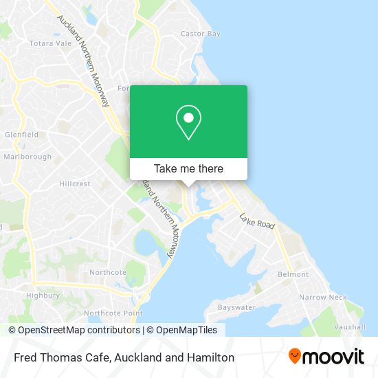 Fred Thomas Cafe map