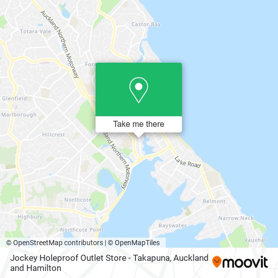 Jockey Holeproof Outlet Store - Takapuna map