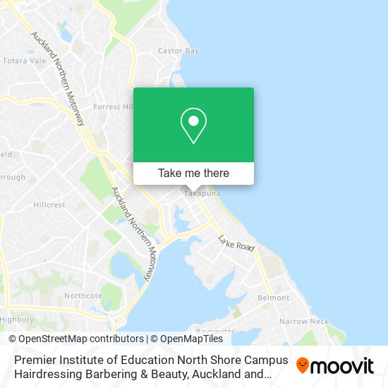Premier Institute of Education North Shore Campus Hairdressing Barbering & Beauty map