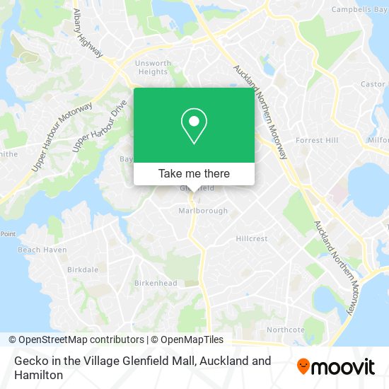 Gecko in the Village Glenfield Mall map