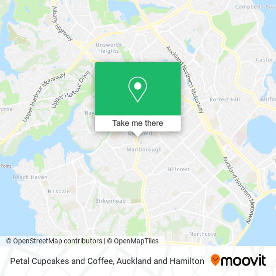 Petal Cupcakes and Coffee map