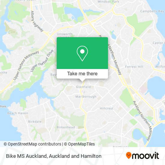 Bike MS Auckland map