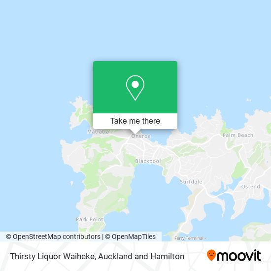 Thirsty Liquor Waiheke map