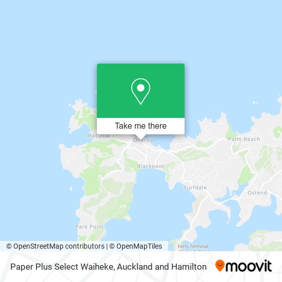 Paper Plus Select Waiheke地图