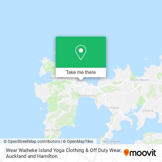 Wear Waiheke Island Yoga Clothing & Off Duty Wear map