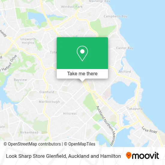 Look Sharp Store Glenfield map