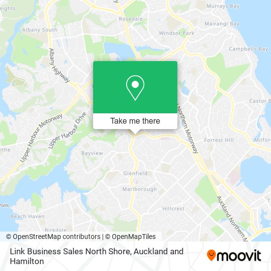 Link Business Sales North Shore map