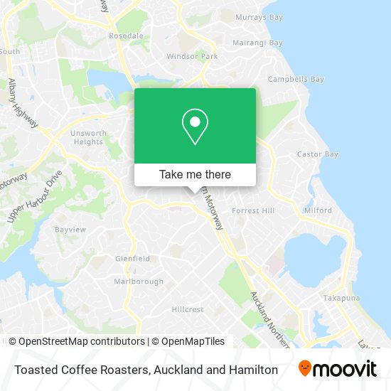 Toasted Coffee Roasters map