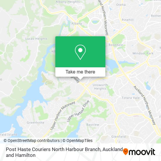 Post Haste Couriers North Harbour Branch map