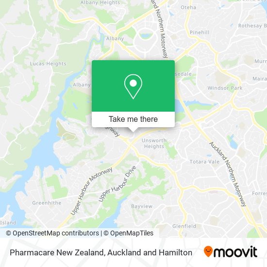 Pharmacare New Zealand map