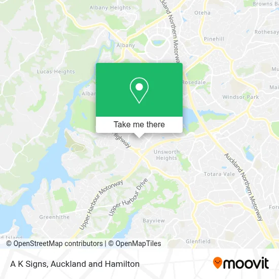 A K Signs map