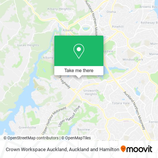 Crown Workspace Auckland map
