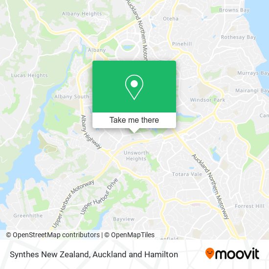 Synthes New Zealand map