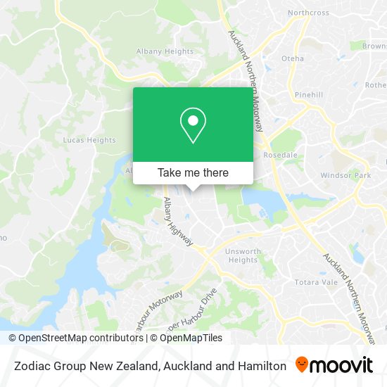 Zodiac Group New Zealand map