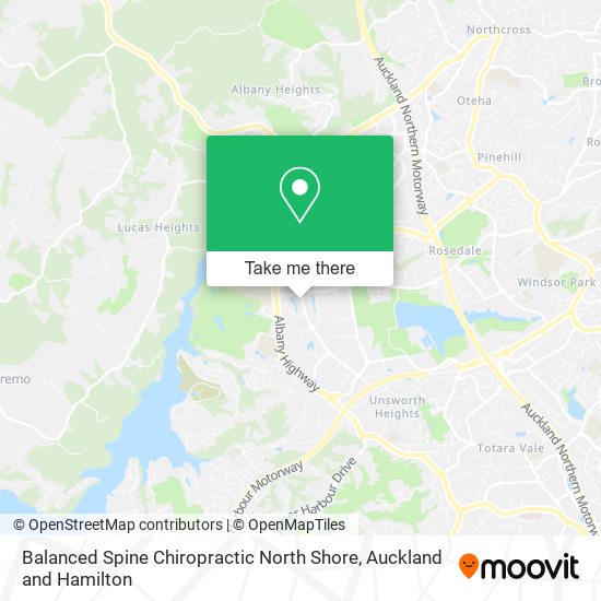 Balanced Spine Chiropractic North Shore map