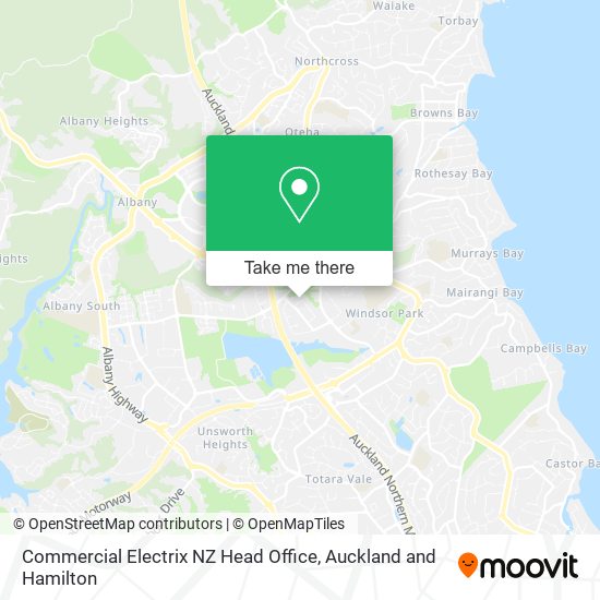 Commercial Electrix NZ Head Office map