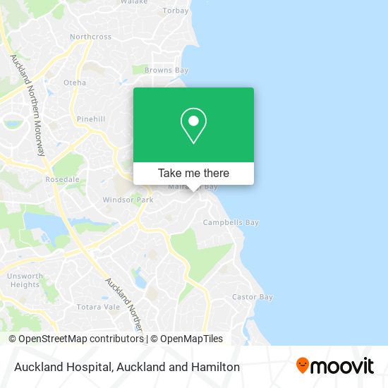 Auckland Hospital map