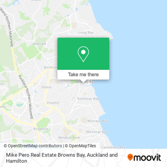 Mike Pero Real Estate Browns Bay map