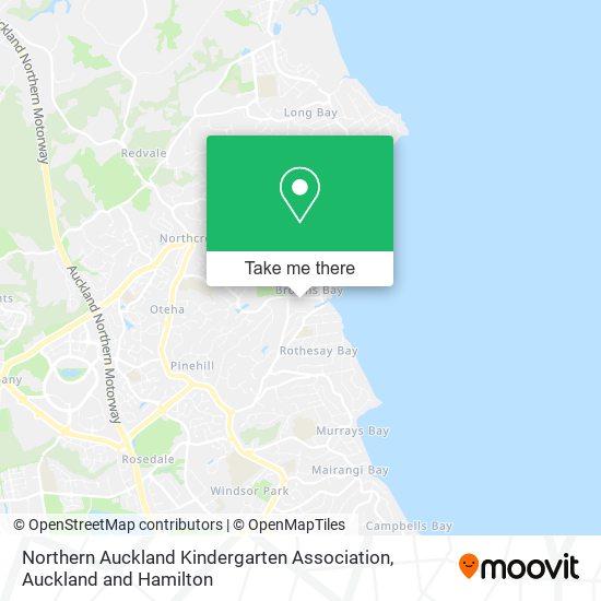 Northern Auckland Kindergarten Association map