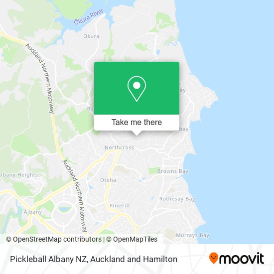 Pickleball Albany NZ map