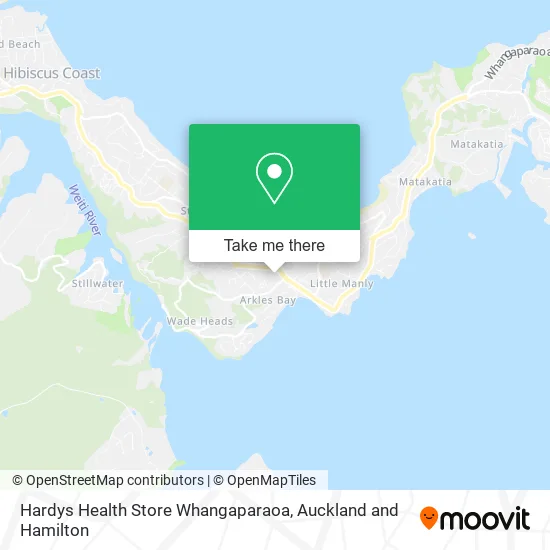 Hardys Health Store Whangaparaoa map