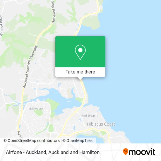Airfone - Auckland map