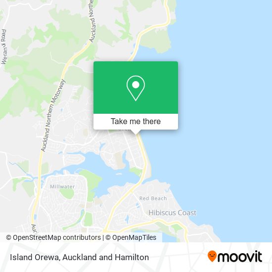 Island Orewa map