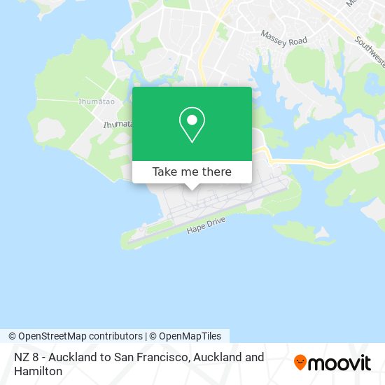 NZ 8 - Auckland to San Francisco地图