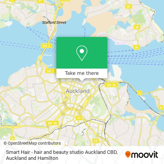 Smart Hair - hair and beauty studio Auckland CBD map