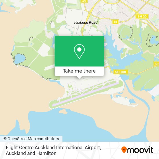 Flight Centre Auckland International Airport map