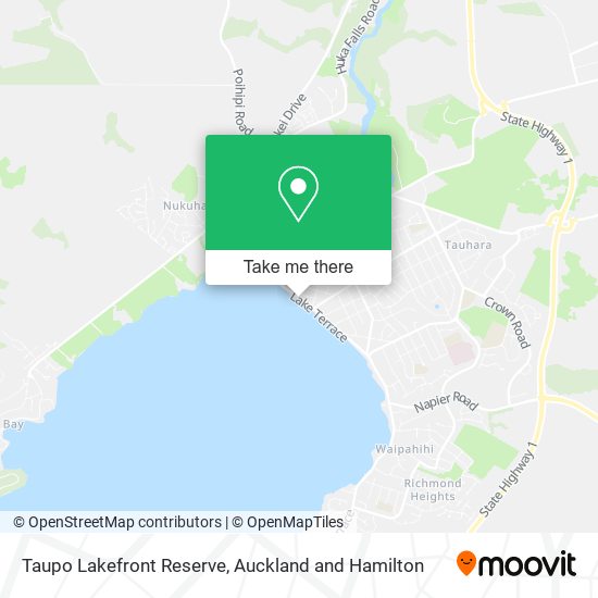 Taupo Lakefront Reserve map