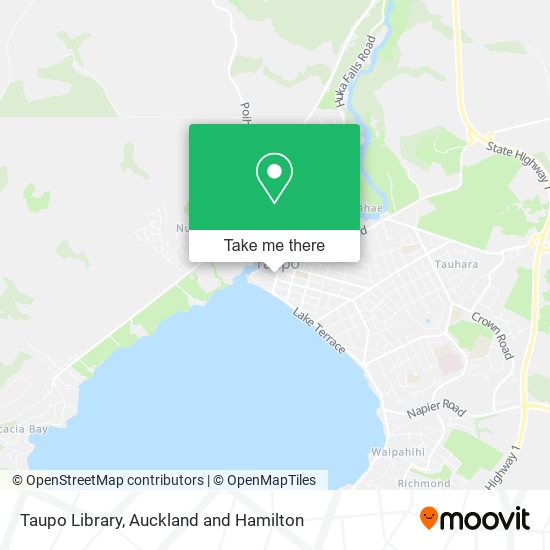Taupo Library map